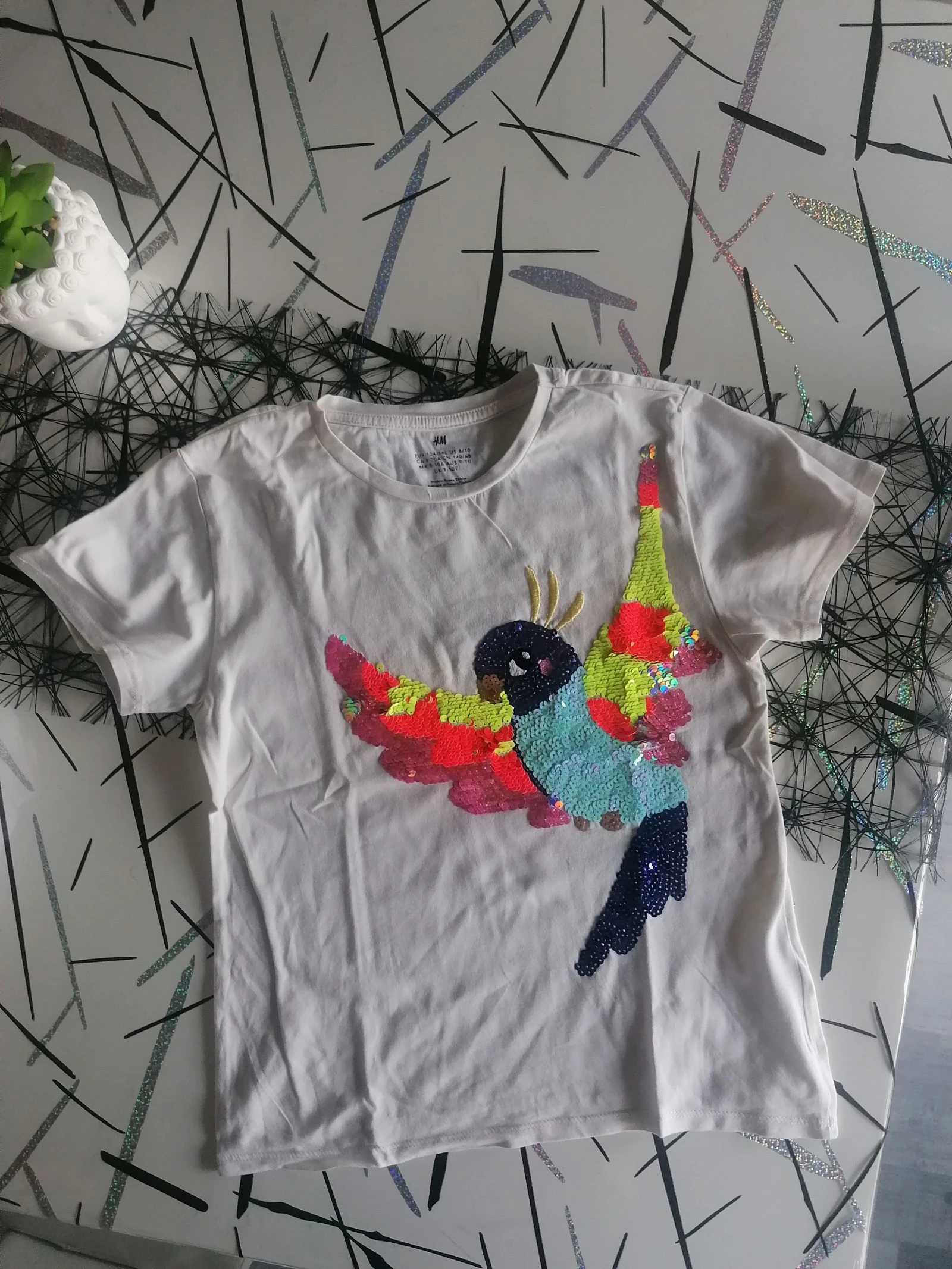 Camiseta papagaio fluorescente T 8-10 anos 👧🏻 – photo 2